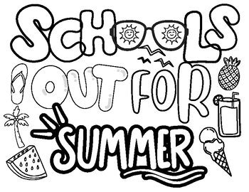 schools out coloring pages