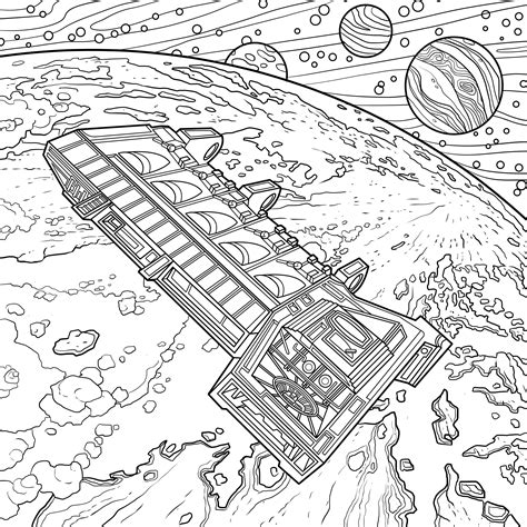 sci fi coloring pages for adults