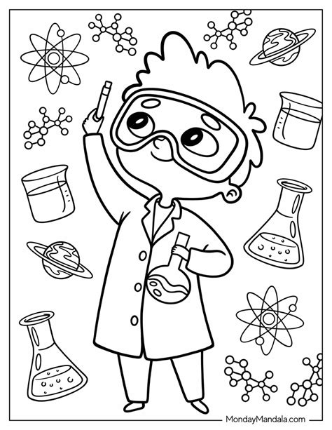 science colouring pages pdf