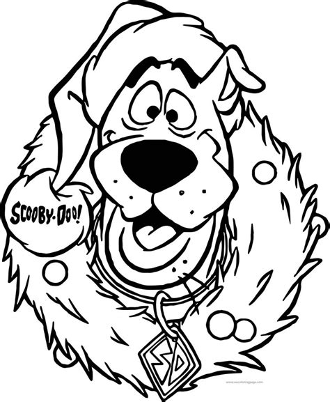 scooby doo christmas coloring pages