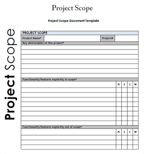 Scope Document Templates