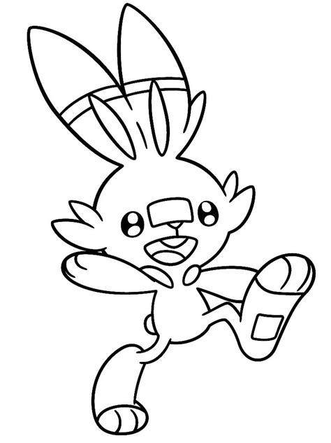 scorbunny coloring page