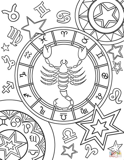 scorpio coloring pages
