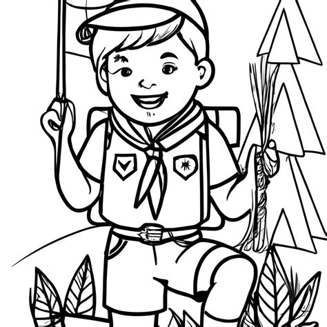 scouting coloring pages