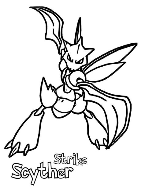 scyther coloring pages