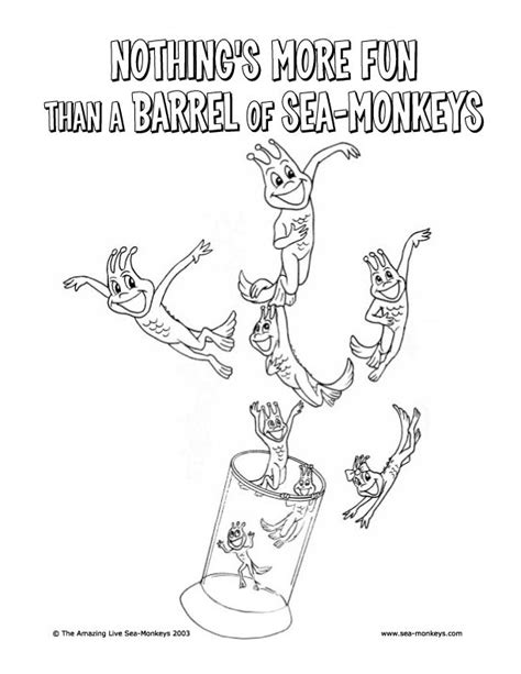 sea monkey coloring pages