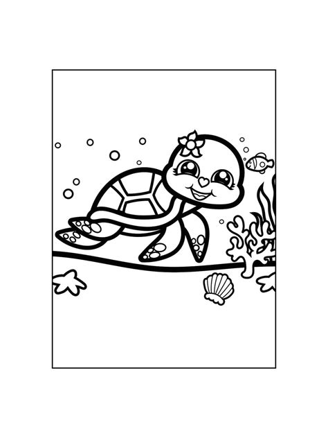 sea turtle coloring page free