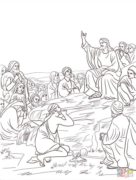 sermon on the mount coloring pages