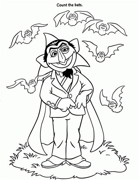 sesame street count coloring page