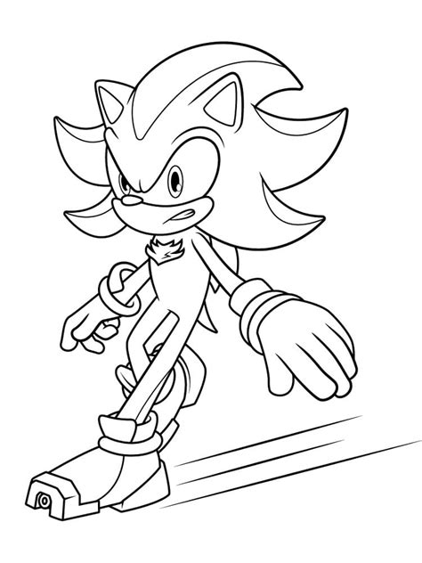 shadow sonic the hedgehog coloring pages