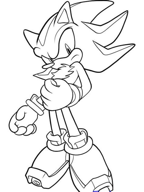 shadow the hedgehog free coloring pages