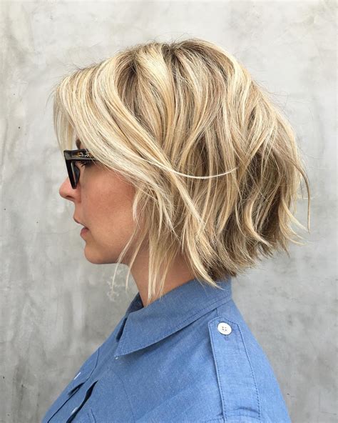 shaggy layered bob for thick hair