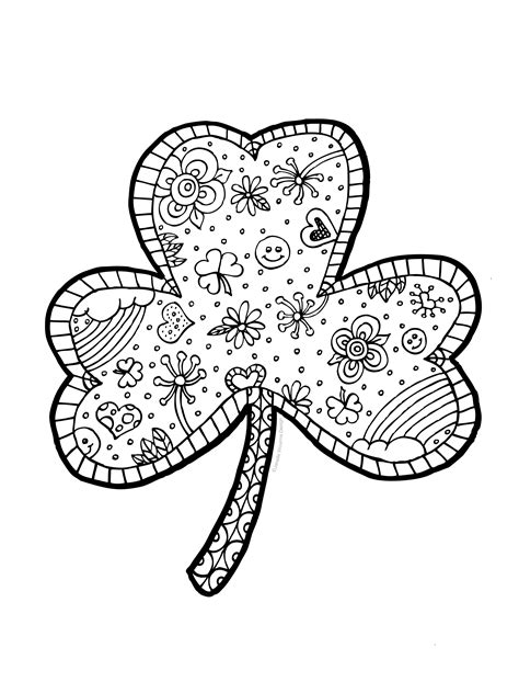 shamrock coloring pages free