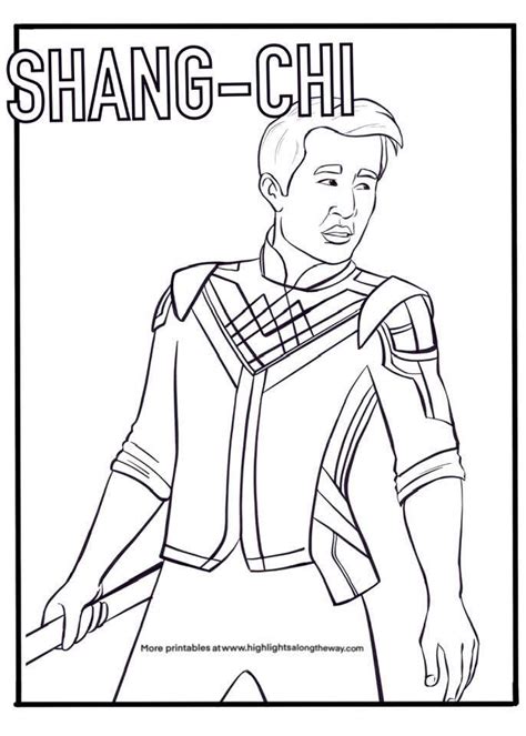 shang chi coloring pages