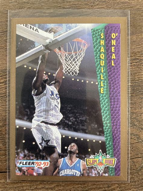 shaquille o neal rookie card 92 93 fleer