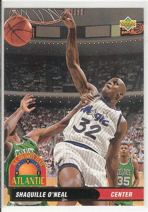shaquille o neal rookie card value upper deck