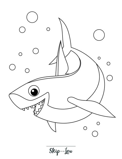 shark colouring pages