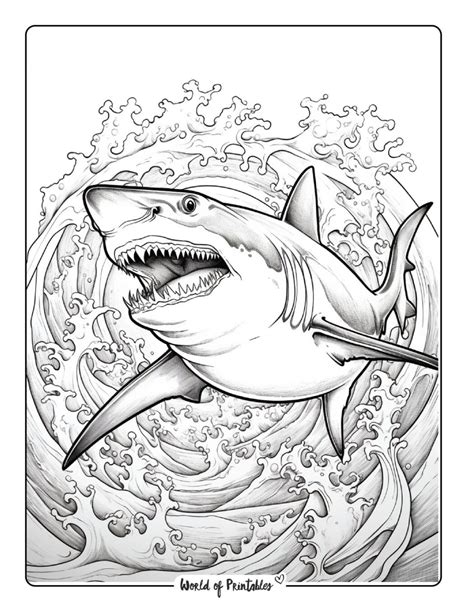 shark pictures to color