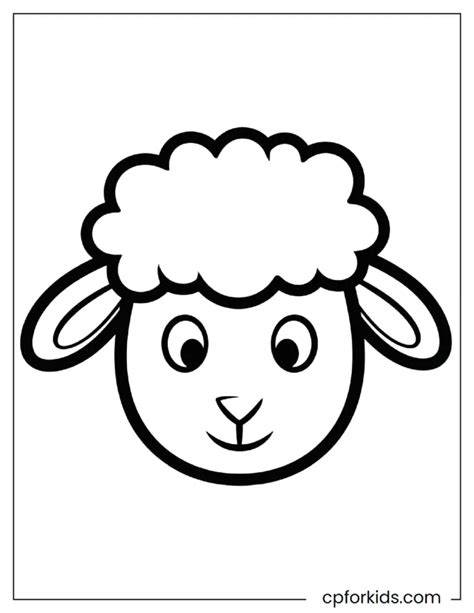 sheep face coloring page
