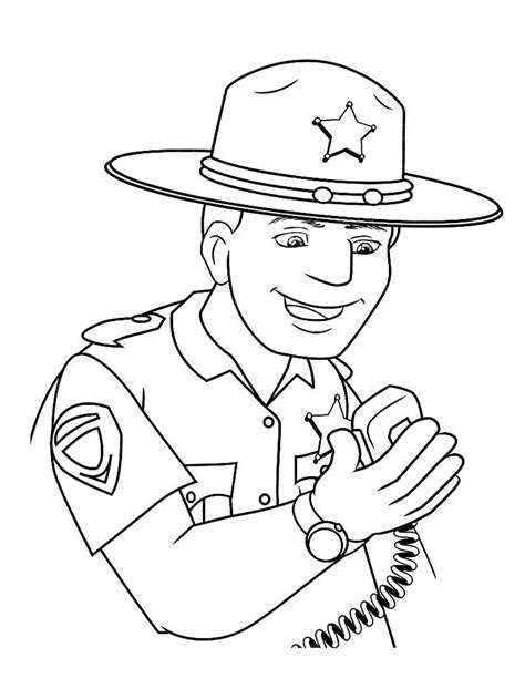 sheriff coloring pages