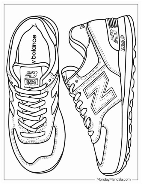 shoe coloring sheets