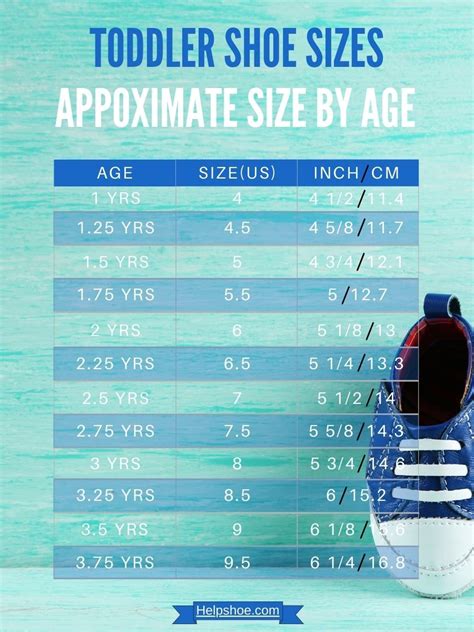 Shoe Size Chart Age