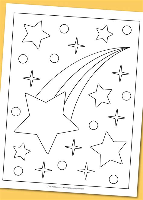 shooting star coloring pages printable