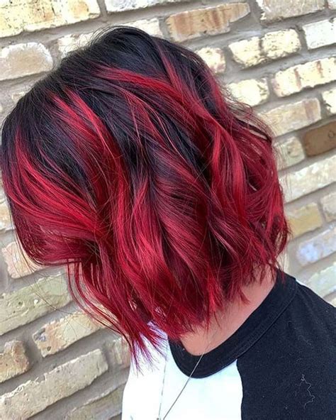 short black and red hairstyles