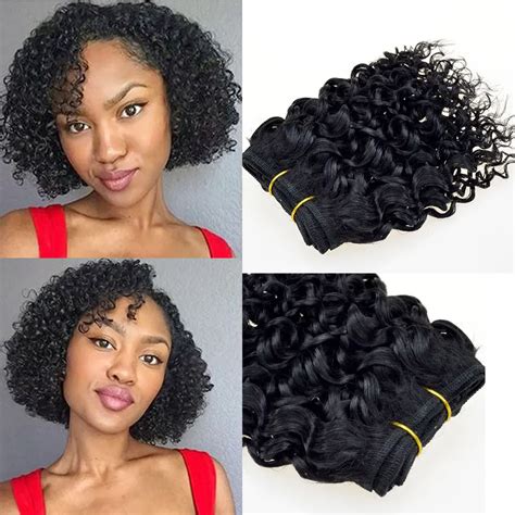 short curly weave with closure