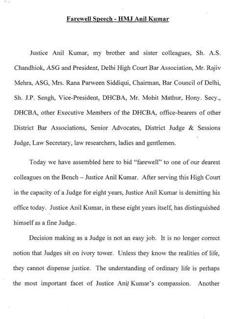 short farewell speech to colleagues in office pdf