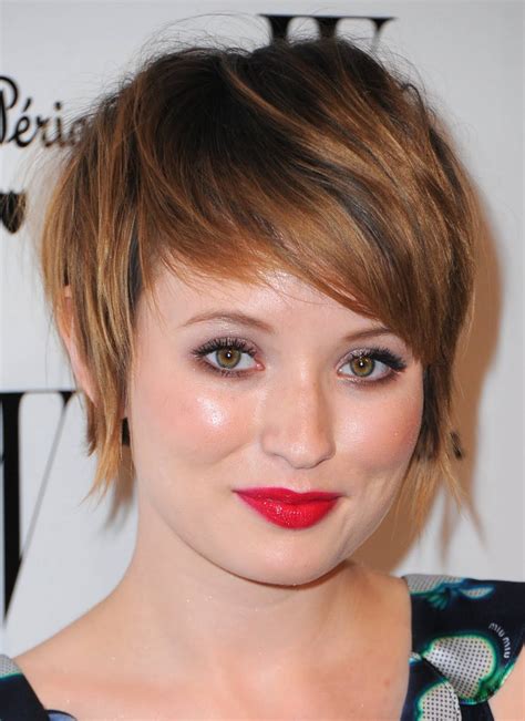 short hair looks for round face