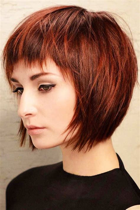 short haircuts for thick hair with bangs