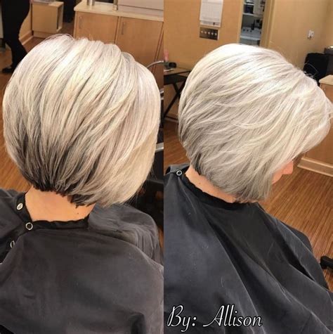 short layered bobs for over 60