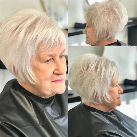 short layered hairstyles for over 70s
