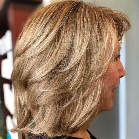 short medium layered haircuts for over 60
