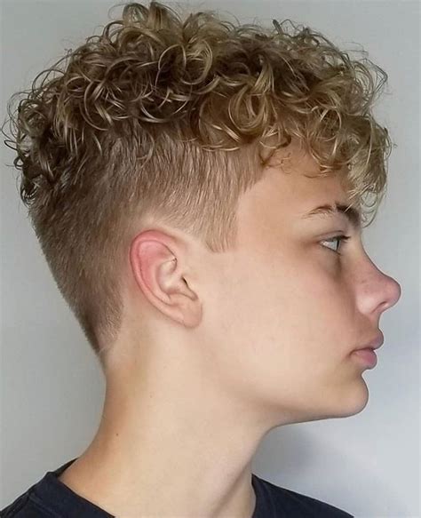 short on sides curly on top