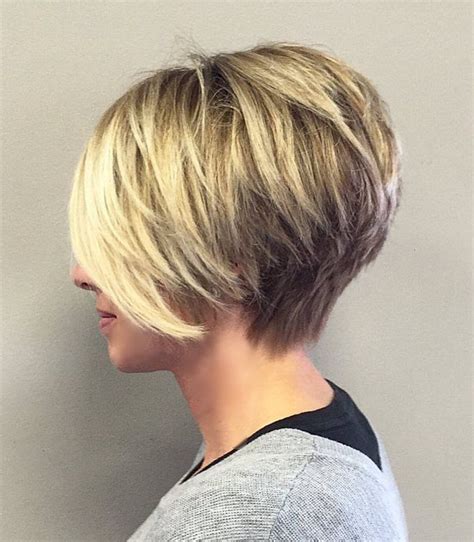 short stacked bob hairstyles for fine hair
