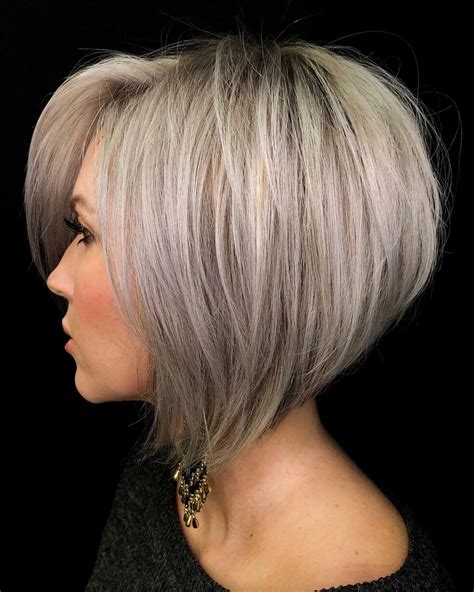 short stacked haircuts for fine hair