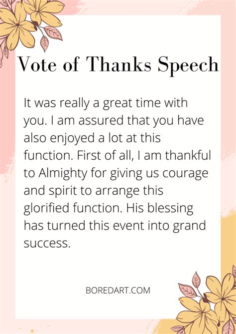 short vote of thanks for annual day
