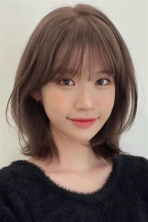 shoulder length hair style korean