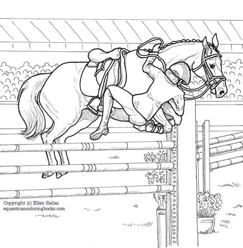 show jumping coloring pages