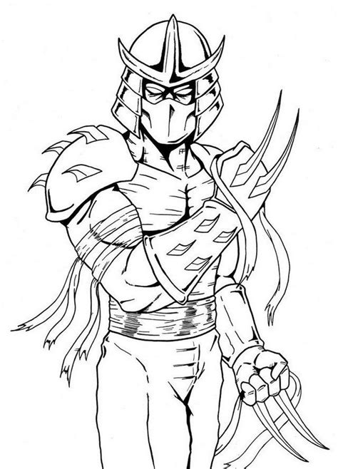 shredder coloring pages