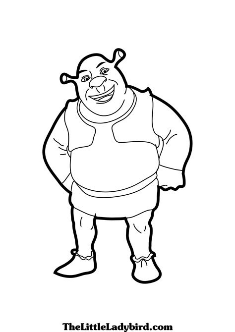 shrek coloring pages free
