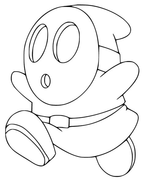 shy guy coloring pages