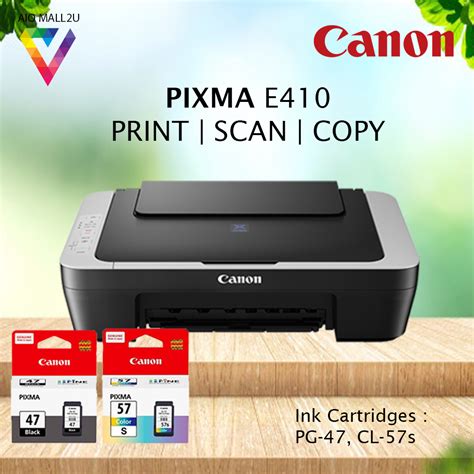 Simpan hasil scan pada printer Canon E410