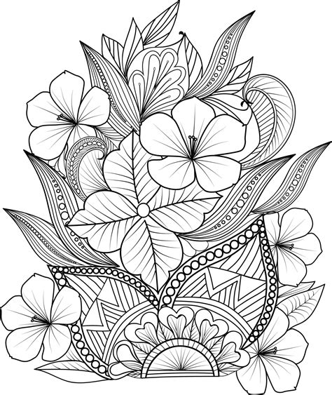 simple adult coloring page