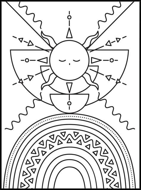simple boho coloring pages