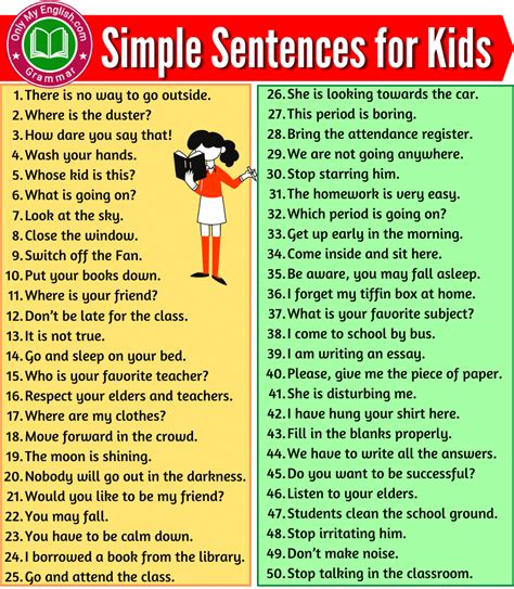 simple english sentences