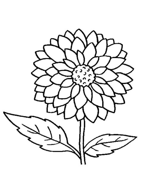 simple flower coloring pages pdf