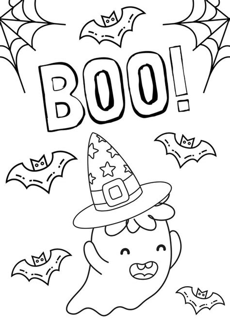 simple halloween coloring pages